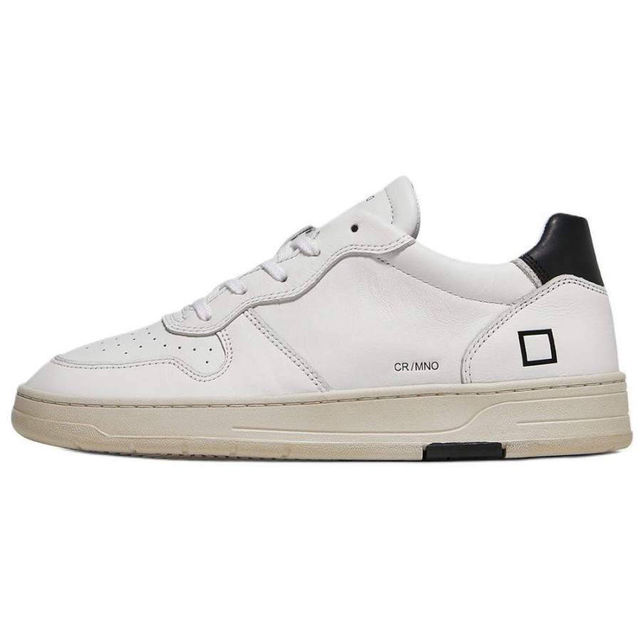 D.A.T.E. D.A.T.E Leather Low top Skateboard Shoes Men's White Black