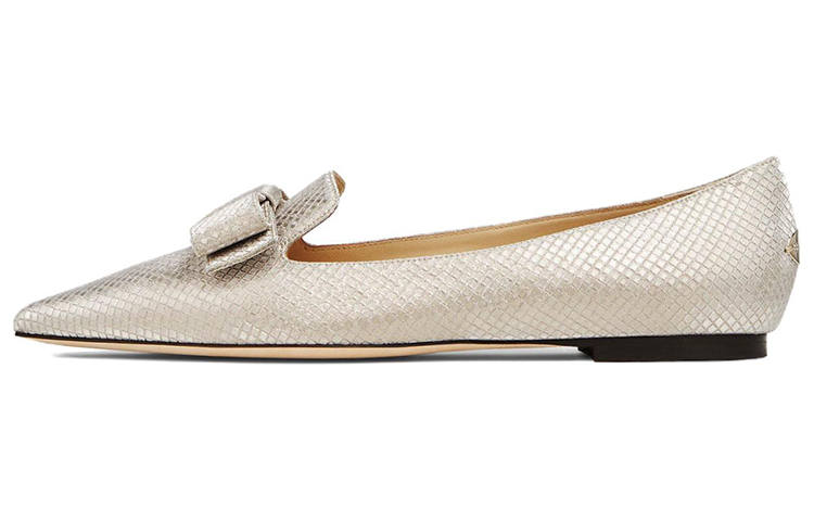 Jimmy Choo Gala Metallic Ballerina Shoes