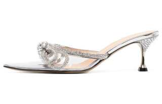 MACH & MACH 65mm Crystal-embellished Double Bow Mules