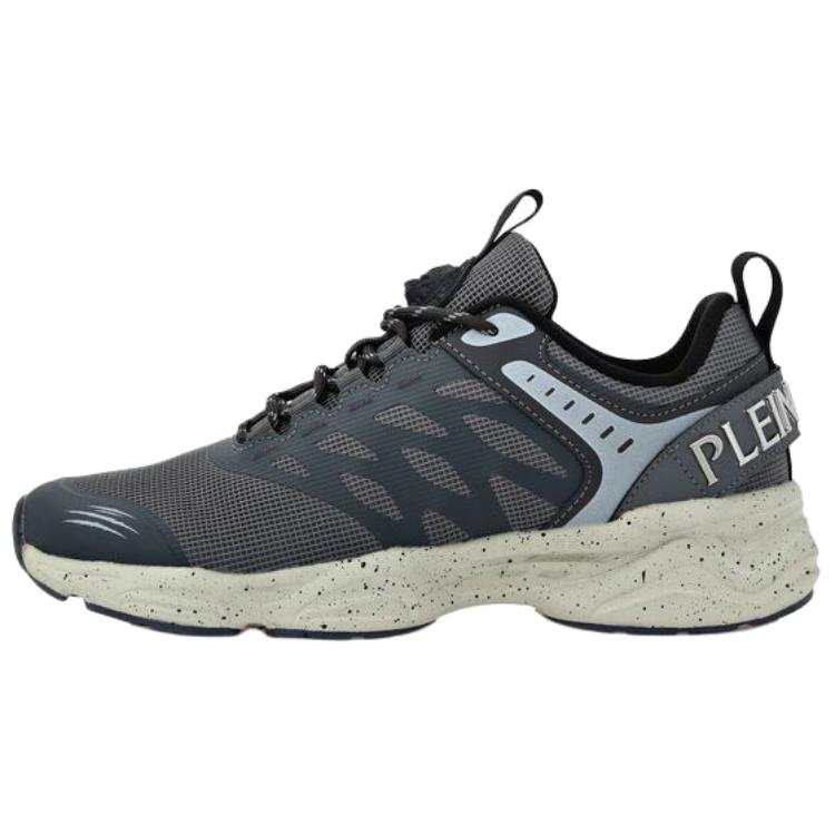 PLEIN SPORT Cushioning Low top Casual Shoes Unisex Dark Gray