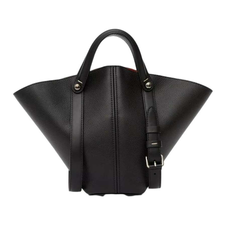 Maison Margiela Cow Leather Crossbody One Shoulder Handbag Women's Black