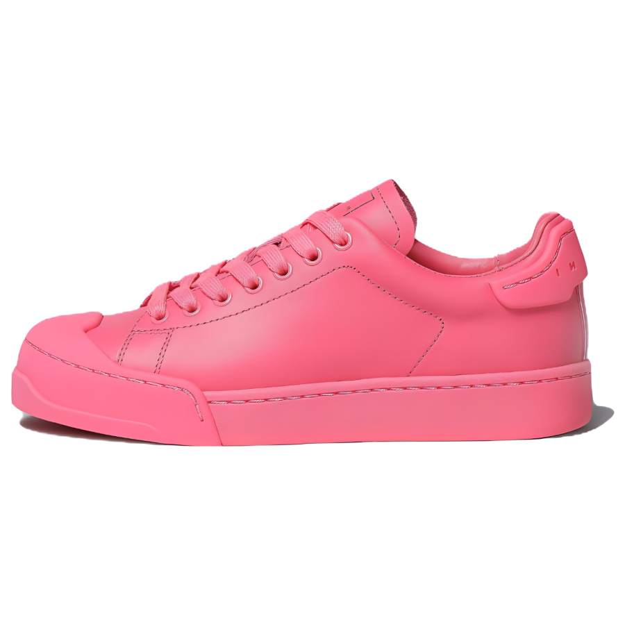 MARNI Dada Bumper Leather Low top Skateboard Shoes Women's Fuchsia