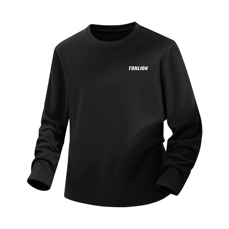 Tonlion T Shirts Unisex Crew Neck Thickened Straight Fit
