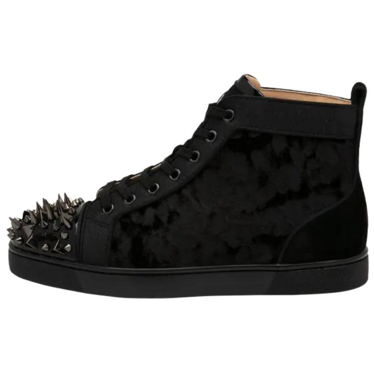 Christian Louboutin CL Louis Orlato High top Skateboard Shoes Men's Black