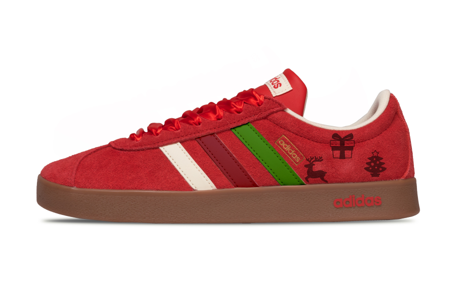 Adidas Adidas Vl Court Classic Hsingnian Manufacturing, Red Velvet Gift Box Abrasion Resistant Slip Resistant Low top
