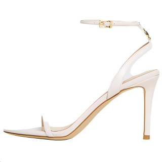 Twinset One Strap Sandals 9cm Women's White