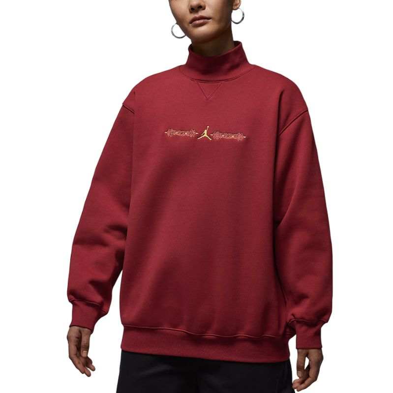 Jordan Jordan Flight Fleece Lined Knitted Fabric, Soft Smooth Touch, Sweatshirts Sweatshirt Women's Red