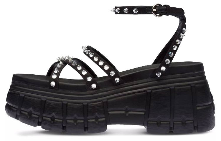 MIU MIU One Strap Sandals Women's Black