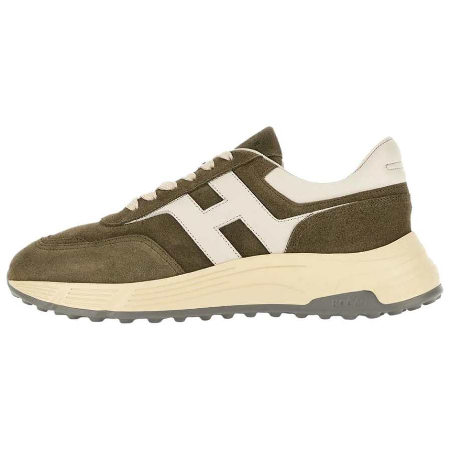 HOGAN Hyperlight Leather Low top Casual Shoes Men's Green
