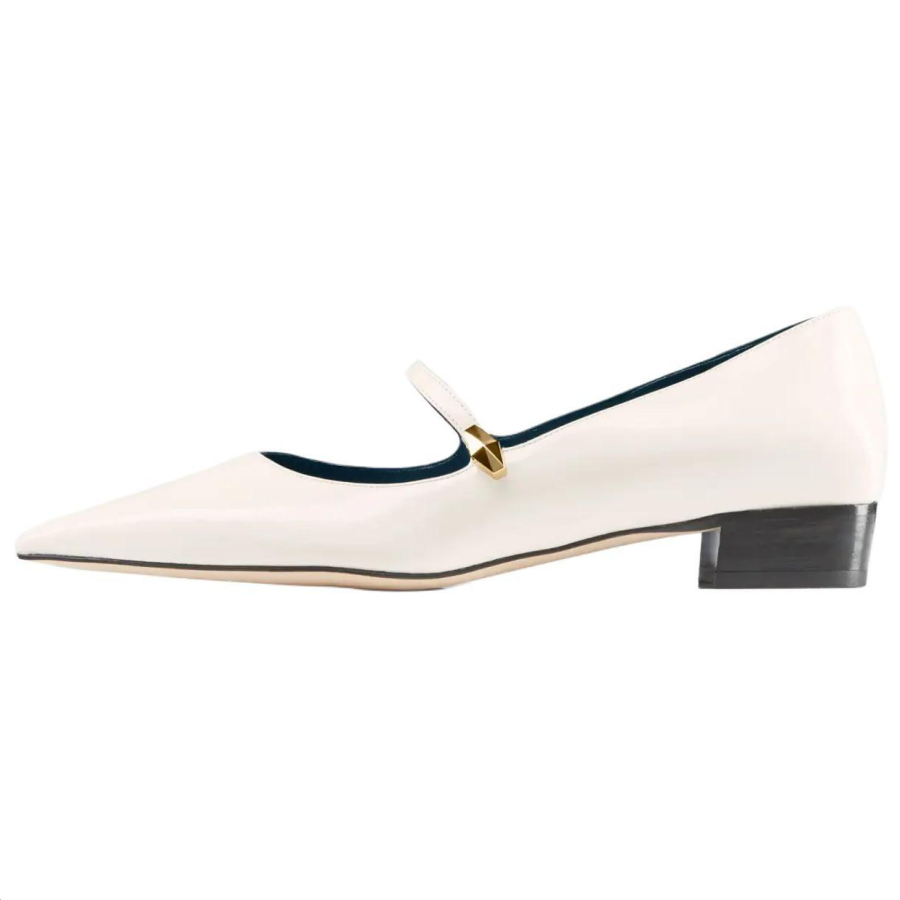 Jimmy Choo Carolyn Leather High Heels 2.5cm Women's White