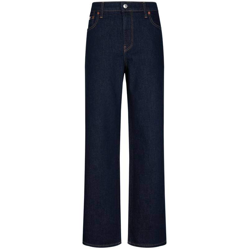 Calvin Klein Jeans Women's N8D Denim Dark Blue Moderate Straight Fit Pants