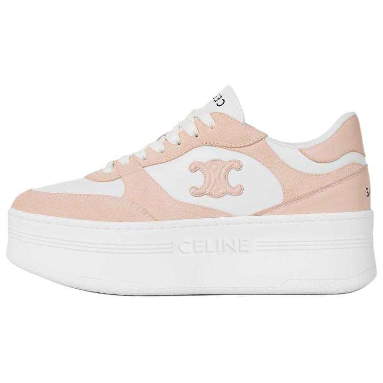 CELINE Triomphe Low top Skateboard Shoes Women's Neon White Beige