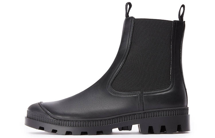 LOEWE Leather Short Chelsea Boots Women's Black