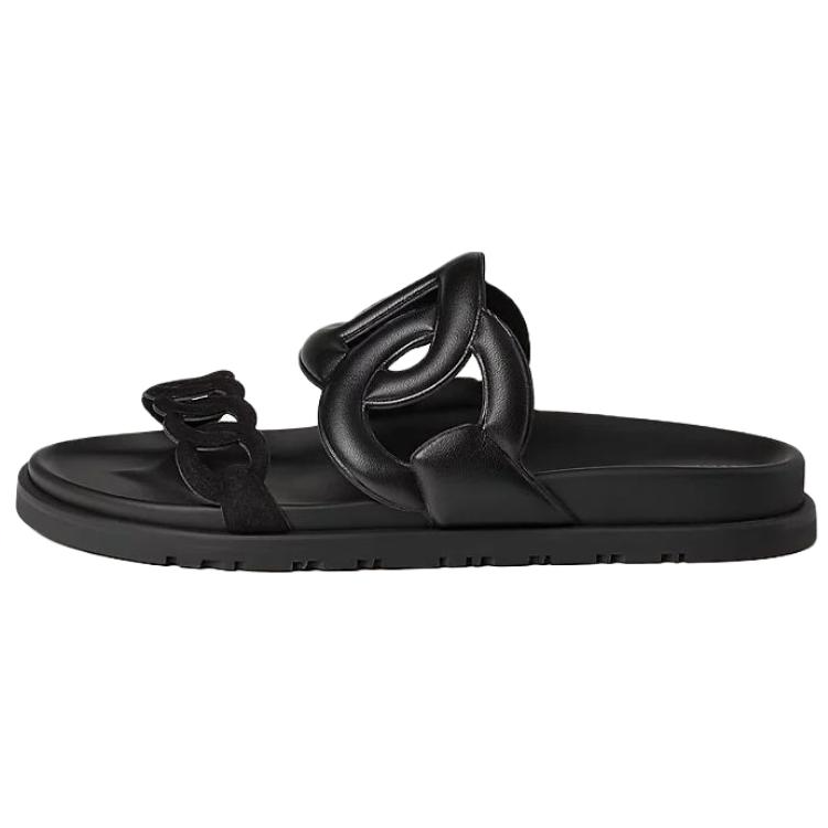 HERMES HERMES Extra Slide Slippers Women's Black