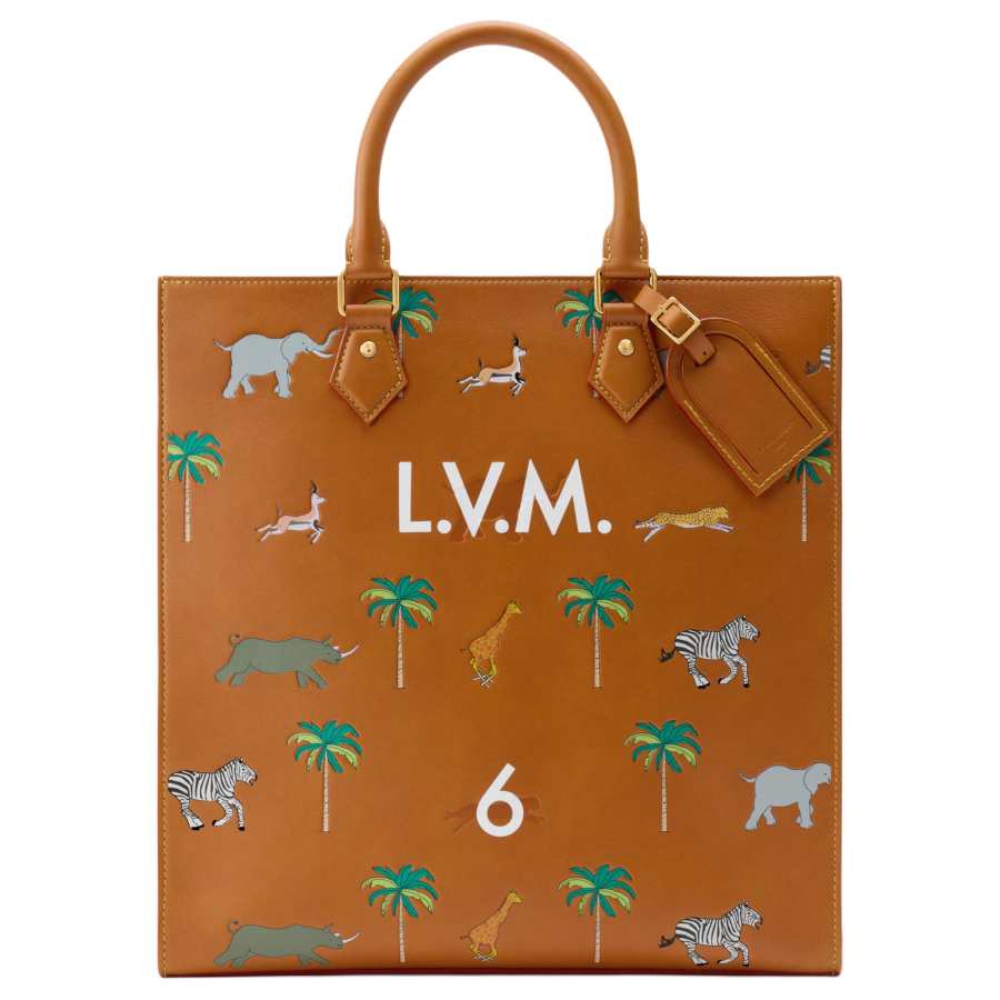 LOUIS VUITTON X THE DARJELING LIMITED Collaboration Sac Plat Cow Leather Tote Bag, Shopping Bag, Shoulder Bag, Handbag