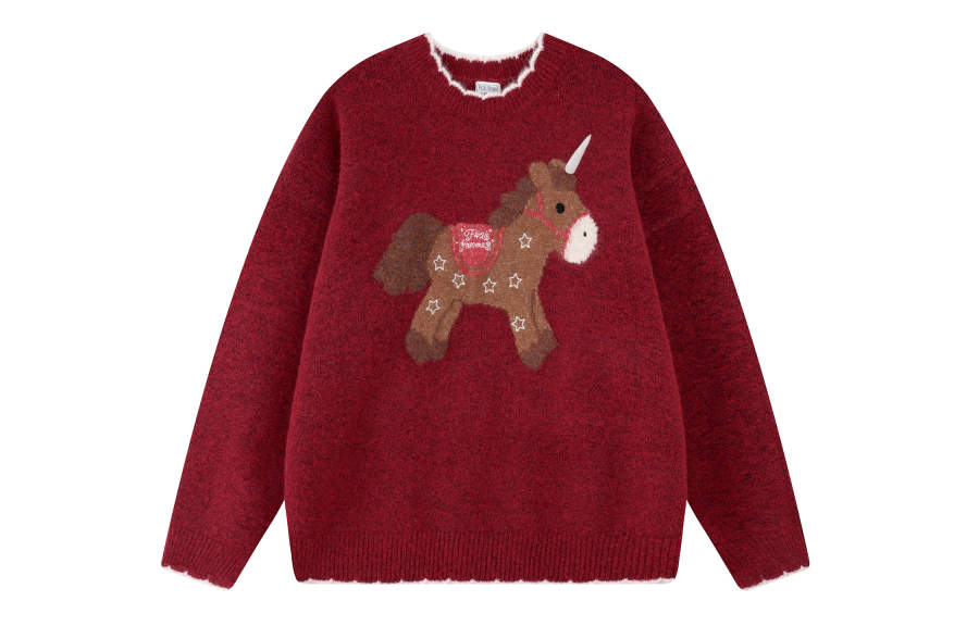 F426 F426 Sweaters Unisex Crew Neck Moderate A Line