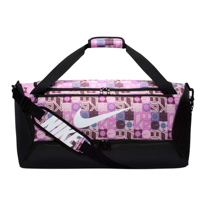 Nike Nike Brasilia 60L Polyester Travel Bag Unisex Black & Pink