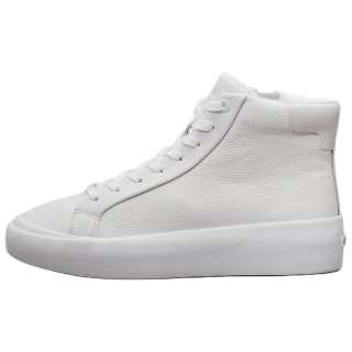 CALVIN KLEIN Leather High top Skateboard Shoes Women's White
