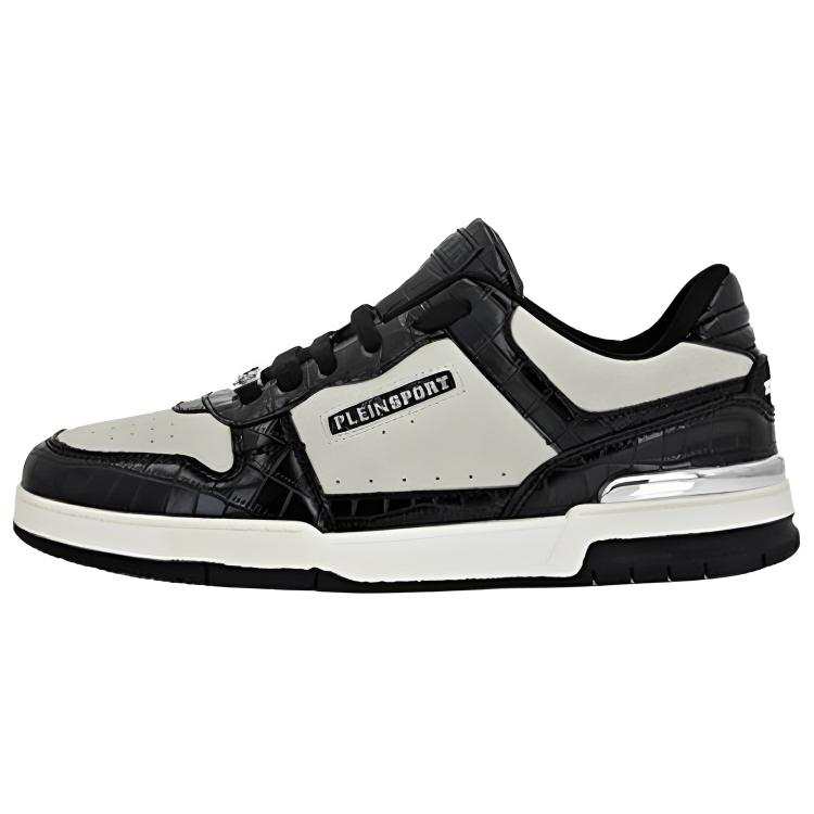 PLEIN SPORT Viper Luxe Low top Skateboard Shoes Unisex Black White