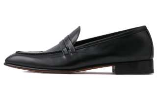 Malone Souliers Cow Leather Loafers Men's Black