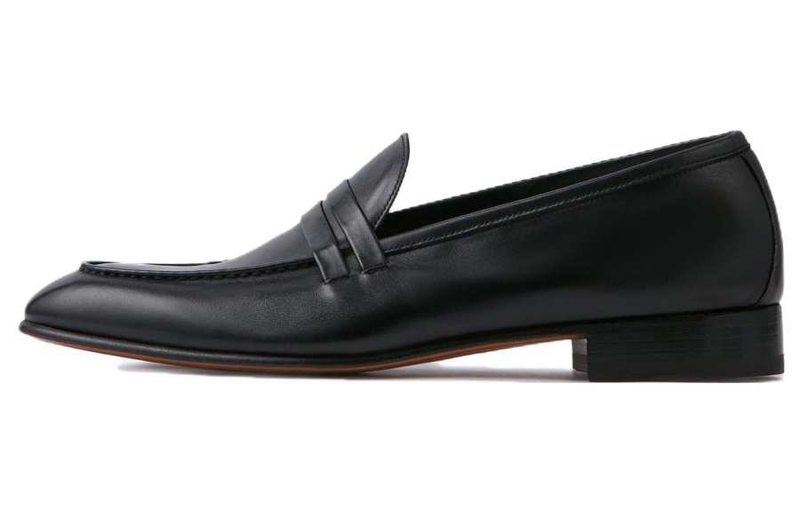 Malone Souliers Cow Leather Loafers Men's Black