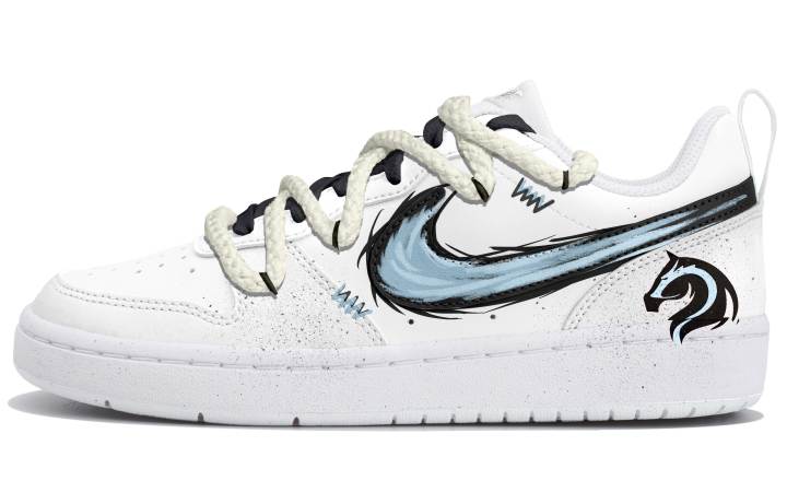 Nike Nike Court Borough Low top Skateboard Shoes Women's Blue White