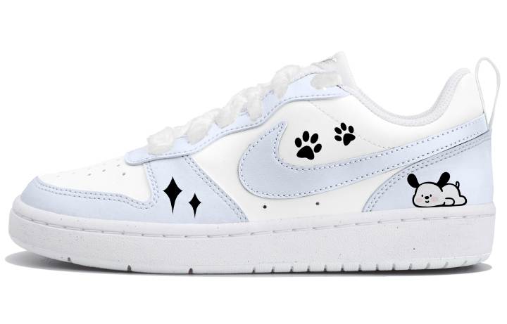 Nike Nike Court Borough Low top Skateboard Shoes Women's White Blue