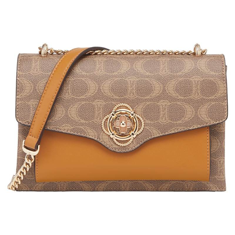 YEARCON PVC, Textile Shoulder Bag, Crossbody Bag Medium Women's Multicolor