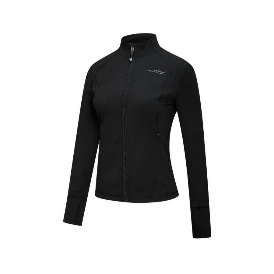 Saucony Jackets Women's Jet Black Stand Collar Moderate Other