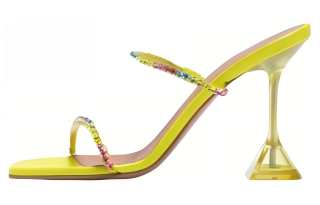 AMINA MUADDI Rubber Sole Slide Slipper 9.5cm Shoes Women's Yellow