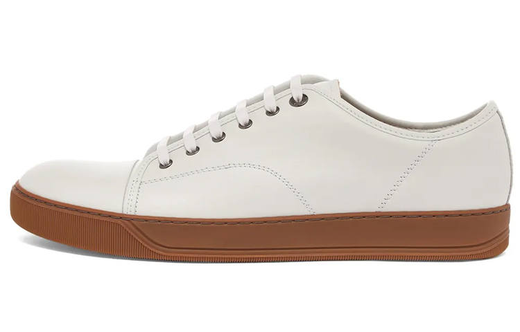 Lanvin DBB1 Leather Low top Stylish Skateboarding Shoes Men's White