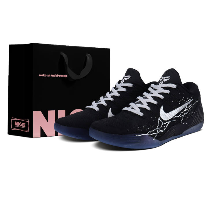 Nike Nike Kobe 9 Slip Resistant And Abrasion Resistant Coverage Low top Basketball Shoes Men's Black Warrior
