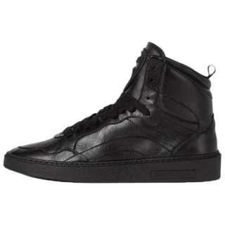 DSQUARED 2 X DUCATI Leather High top Skateboard Shoes Men's Black