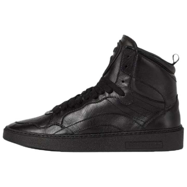 DSQUARED 2 DSQUARED 2 X DUCATI Leather High top Skateboard Shoes Men's Black