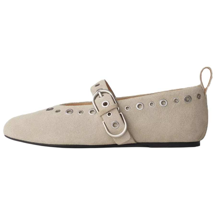 RAG&BONE Leather Mary Jane Shoes Women's Beige