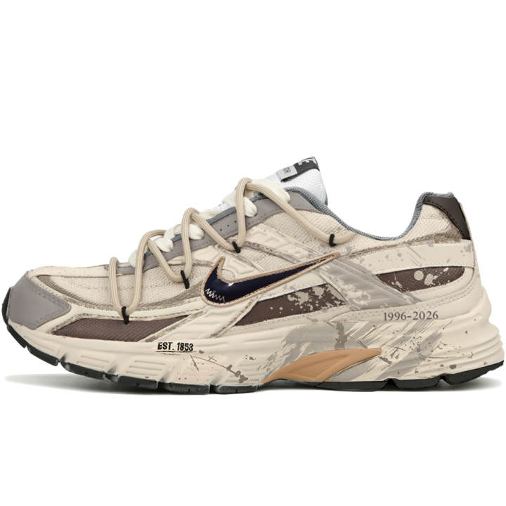 Nike Nike Initiator Textile, Synthetic Leather Abrasion Resistant Breathable Low top Running Shoes Men's Beige Gray