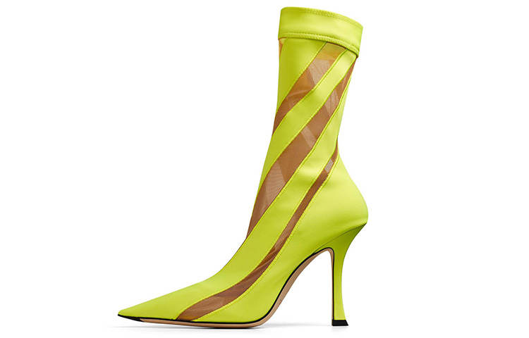 Jimmy Choo Mugler x Jimmy Choo Fashion Ankle Boots Women's Yellow Nude