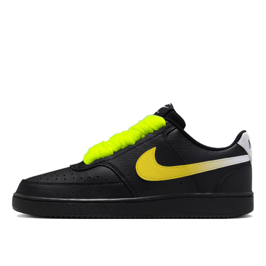 Nike Nike Court Vision 1 Dark Domain Neon Abrasion Resistant Low top Skateboard Shoes Unisex Black