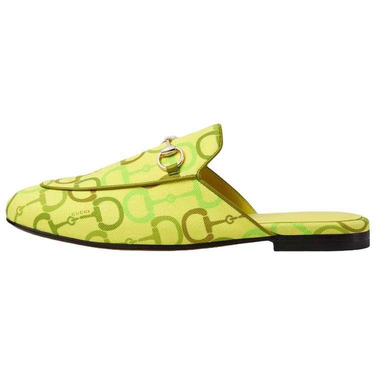 GUCCI Closed Toe Slippers Women's Yellow Green