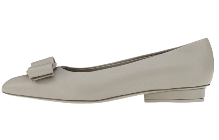 FERRAGAMO Viva Leather Casual Shoes Women's Gray