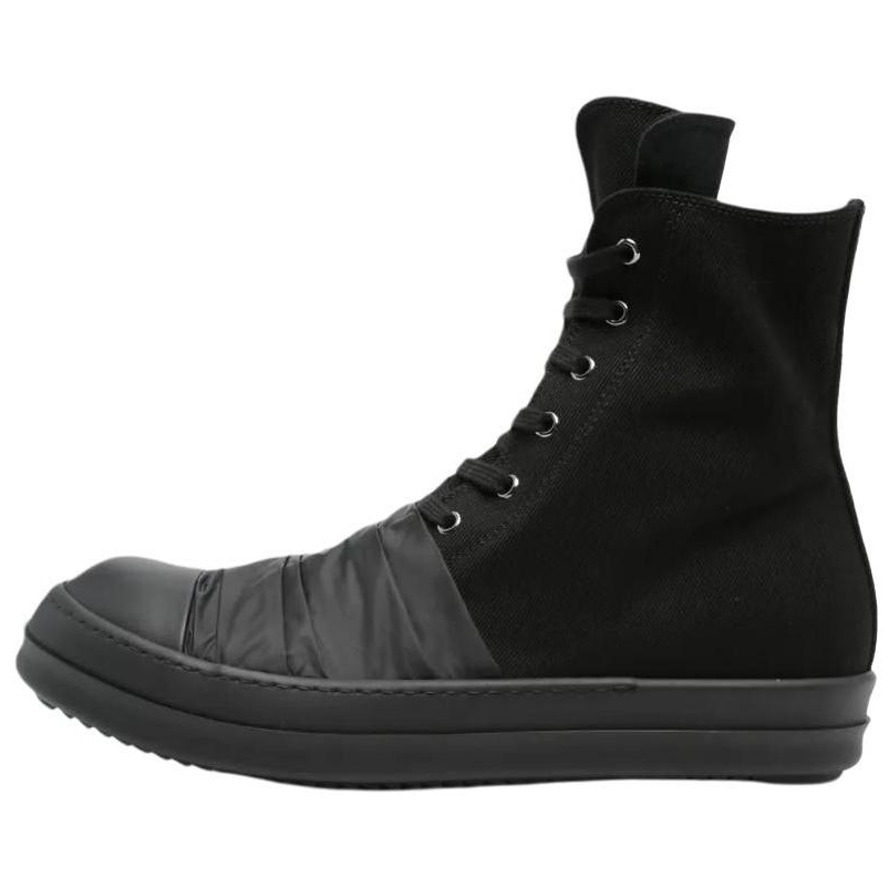 Rick Owens DRKSHDW Fabric High top Skateboard Shoes Men's Black