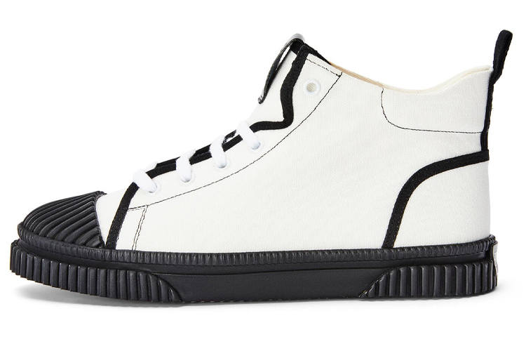 LOEWE Abrasion Resistant Lightweight Mid top Canvas Shoes Women's White