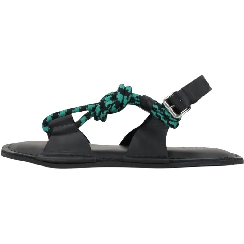 Plan C One Strap Sandals Women's Black Green
