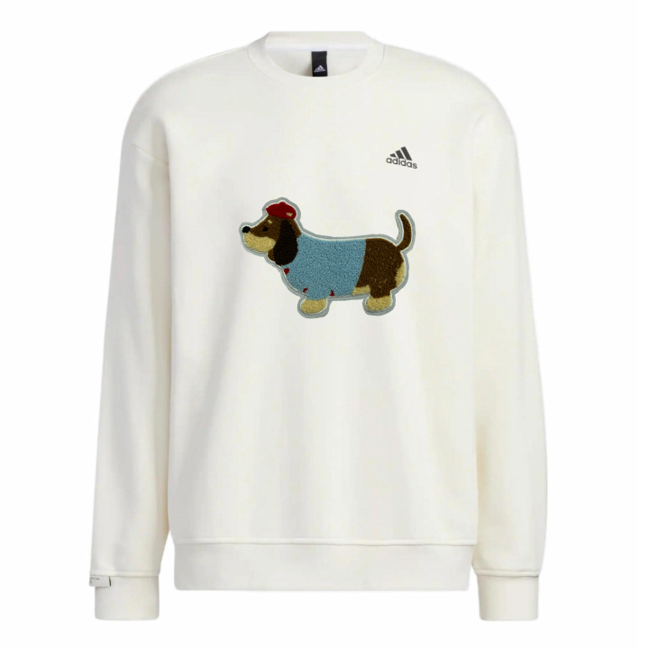 Adidas Adidas LABEL Sweatshirts Unisex White Crew Neck Moderate Regular