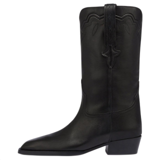 Paris Texas Leather Ankle Boots 3.5cm Women's Black