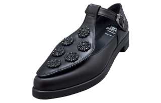 Tokyo Bopper Cow Leather Chunky Heel Mary Jane Shoes 3cm Women's Black