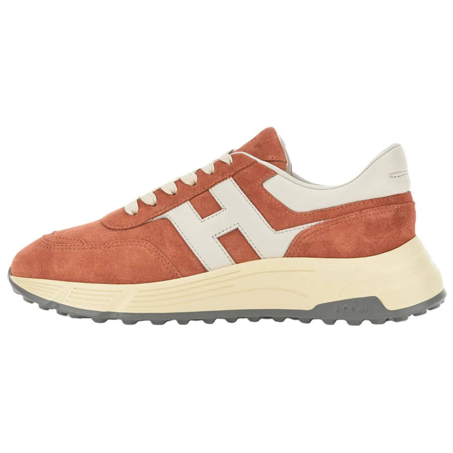 HOGAN Hyperlight Cow Split Leather Low top Casual Shoes 4.5cm Men's Orange