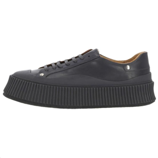 JIL SANDER Cow Leather Low top Skateboard Shoes Men's Navy Blue