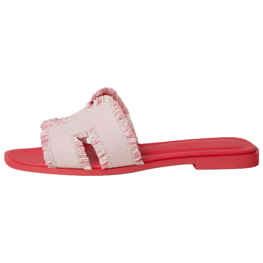 HERMES Oran Slide Slippers 1cm Women's Pomegranate Pink