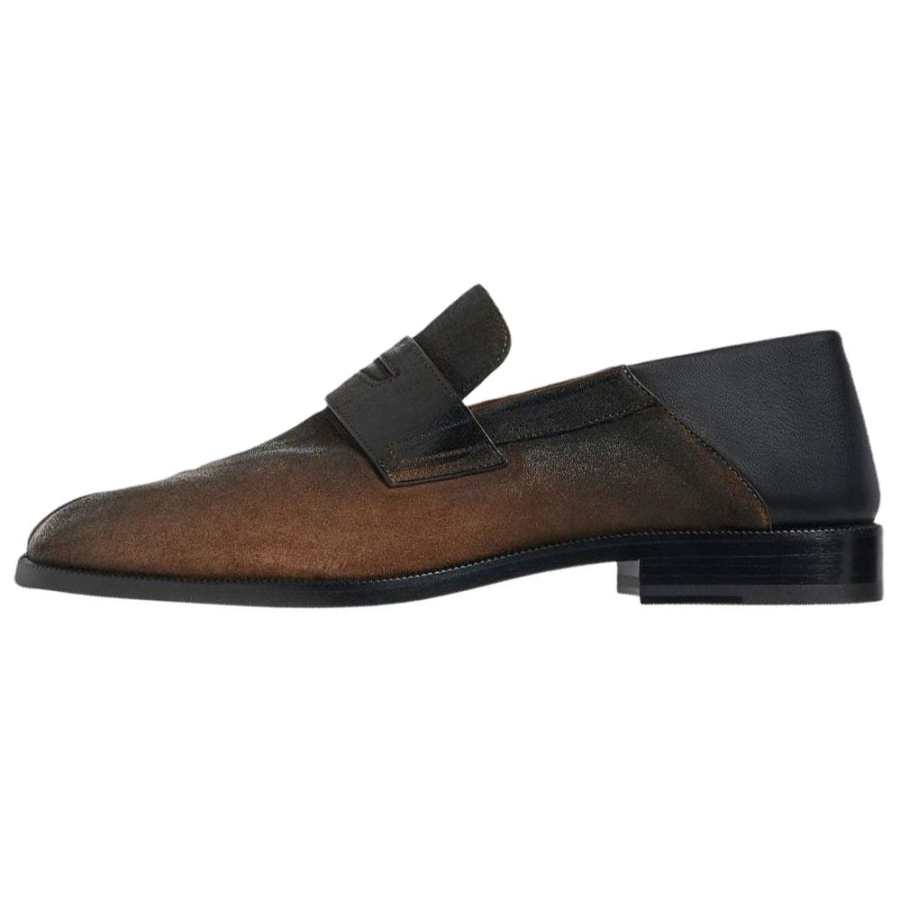 Maison Margiela Tabi City Casual Leather Shoes Men's Brown
